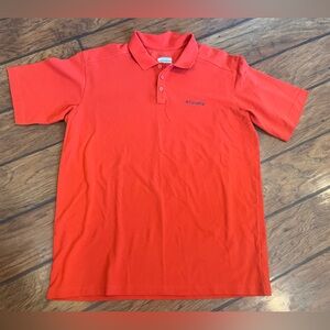 Columbia orange polo shirt mens XL Omni Wick golf performance comfort casual